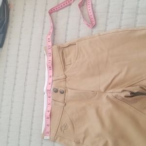 Piper Smartpak silicone full seat equestrian riding breeches tan 28